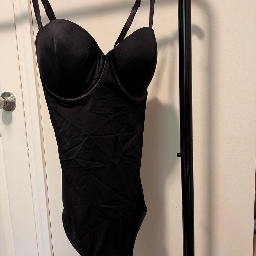 Women's Black T-Shaped Bodysuit